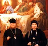 Анна Белянова с супругом священником Леонидом Калининым